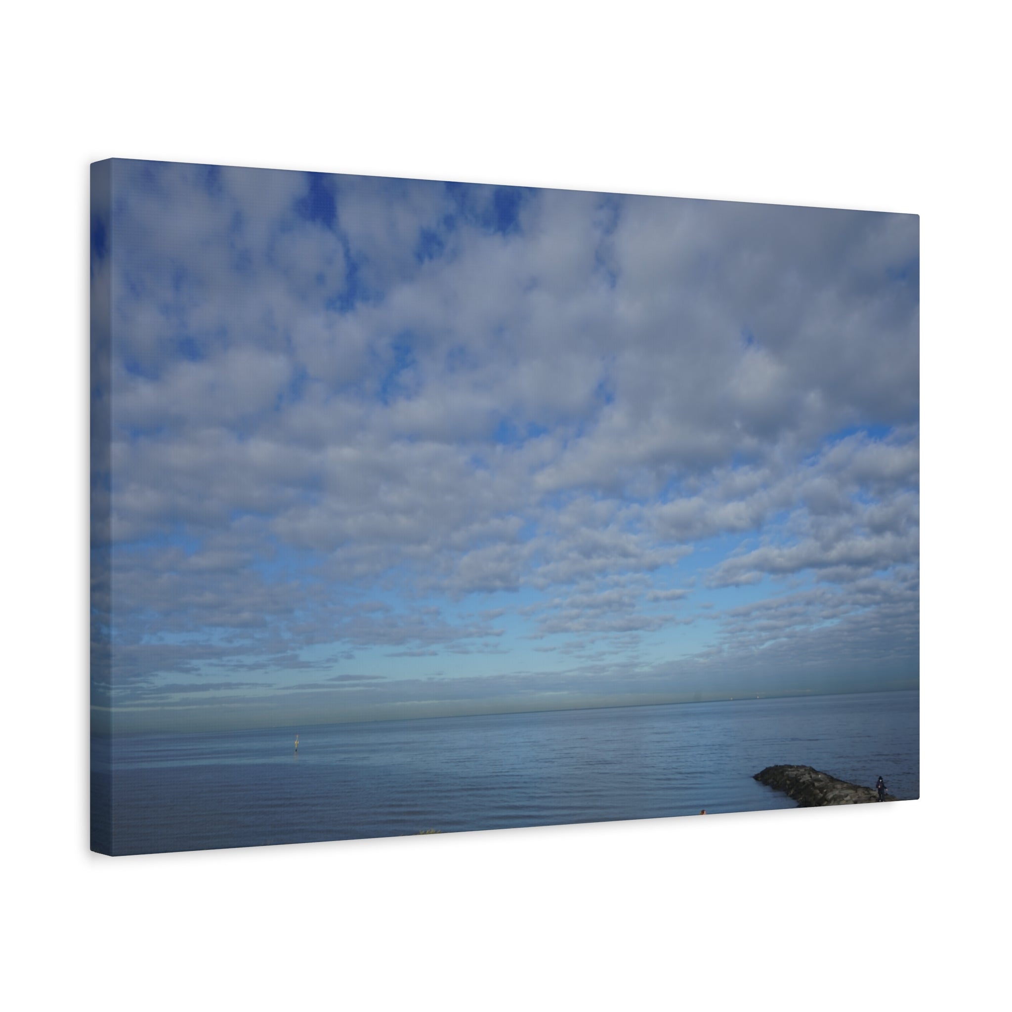 Artistic Ocean Blue Canvas Print, Seascape Wall Decor, Home Decoration, Coastal Art, Gift for Ocean Lovers