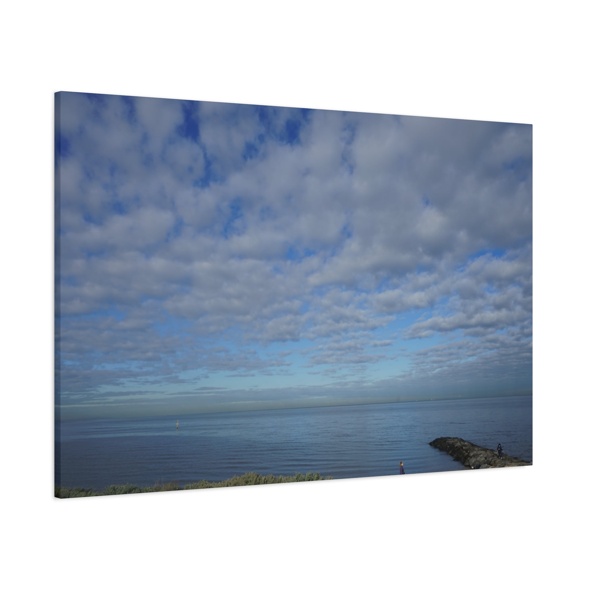 Artistic Ocean Blue Canvas Print, Seascape Wall Decor, Home Decoration, Coastal Art, Gift for Ocean Lovers
