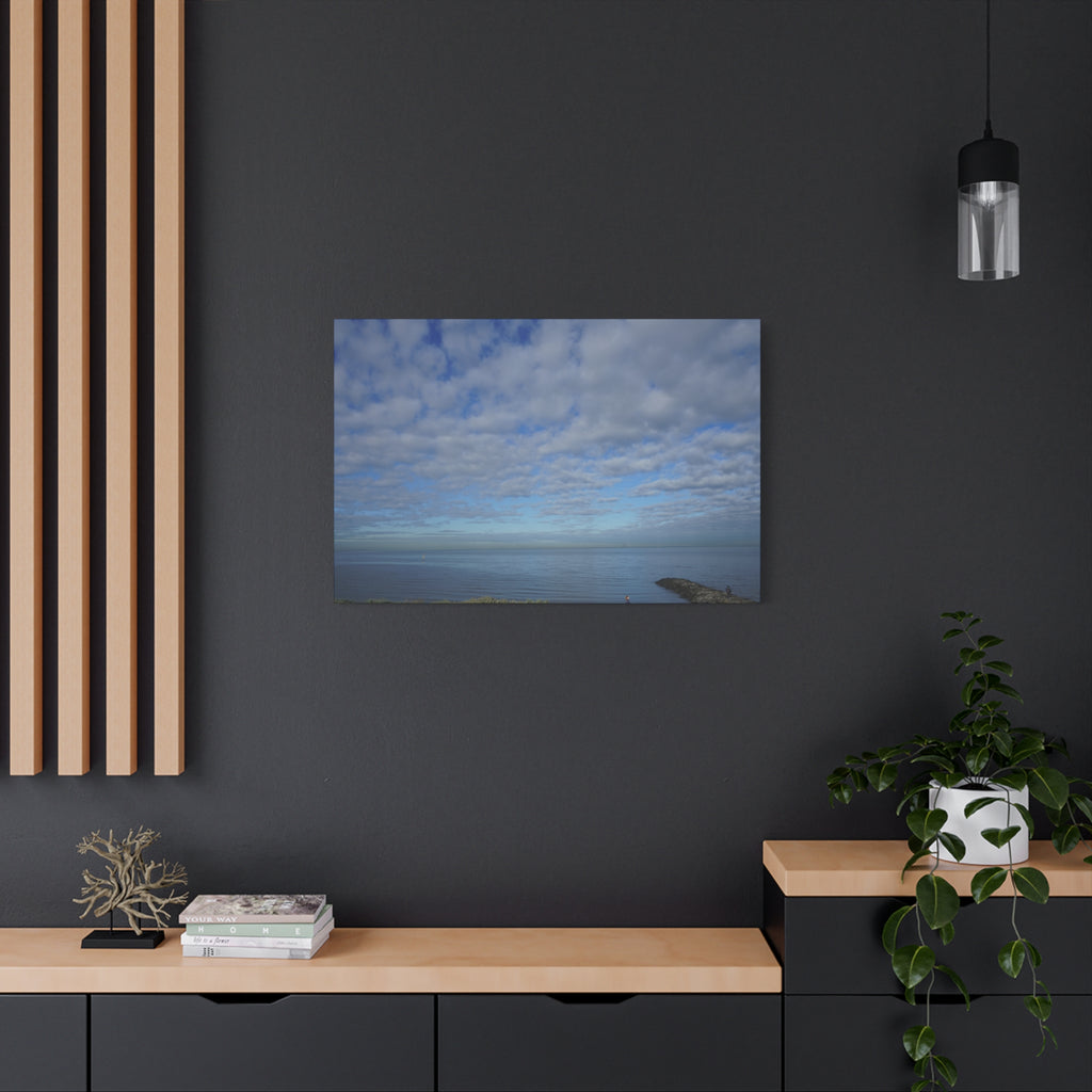 Artistic Ocean Blue Canvas Print, Seascape Wall Decor, Home Decoration, Coastal Art, Gift for Ocean Lovers