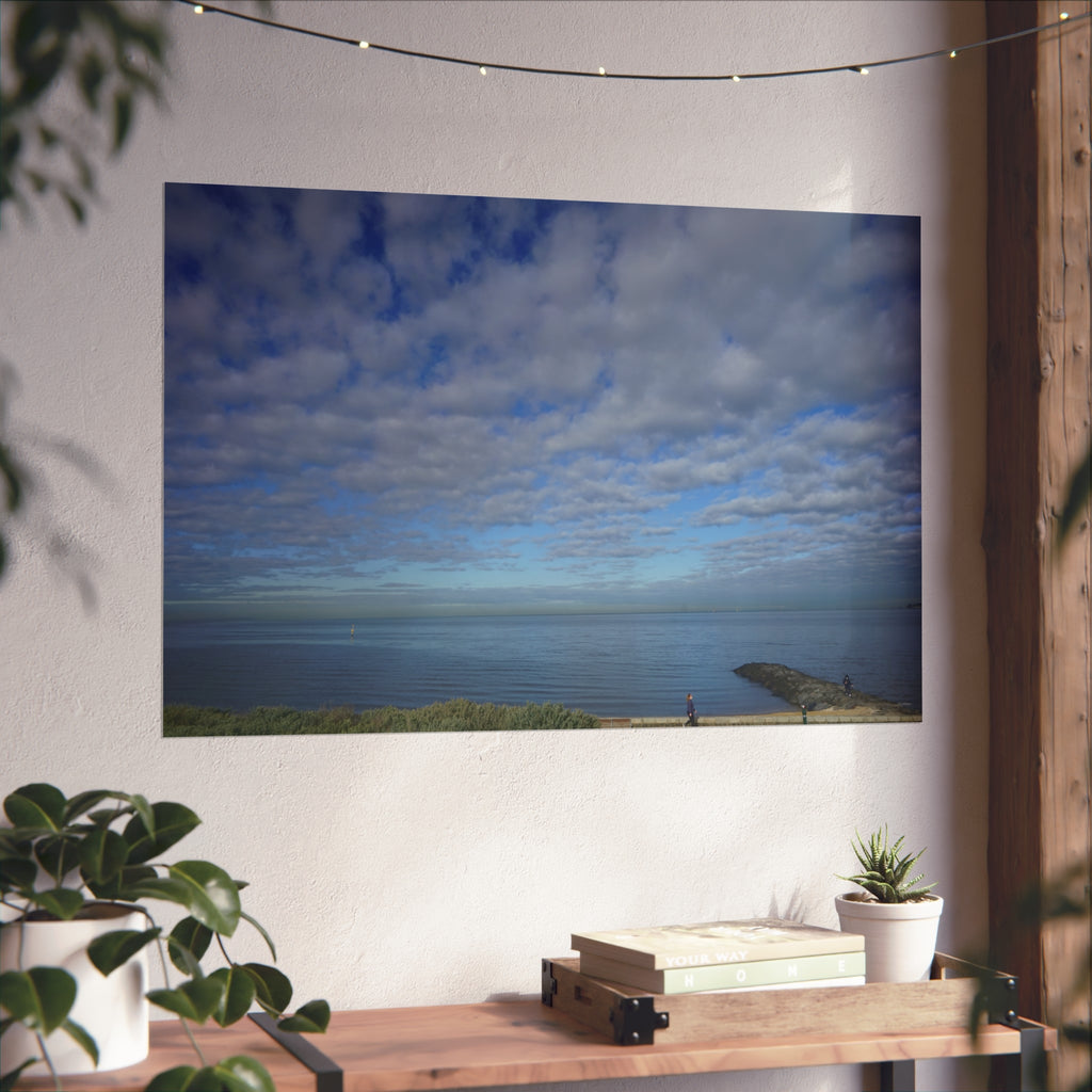 Serene Ocean Fine Art Poster | Coastal Wall Decor, Beach Home Art, Nature Photography, Gift for Ocean Lovers, Boho Decor