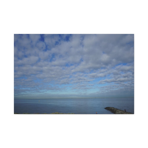 Artistic Ocean Blue Canvas Print, Seascape Wall Decor, Home Decoration, Coastal Art, Gift for Ocean Lovers