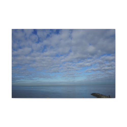 Artistic Ocean Blue Canvas Print, Seascape Wall Decor, Home Decoration, Coastal Art, Gift for Ocean Lovers